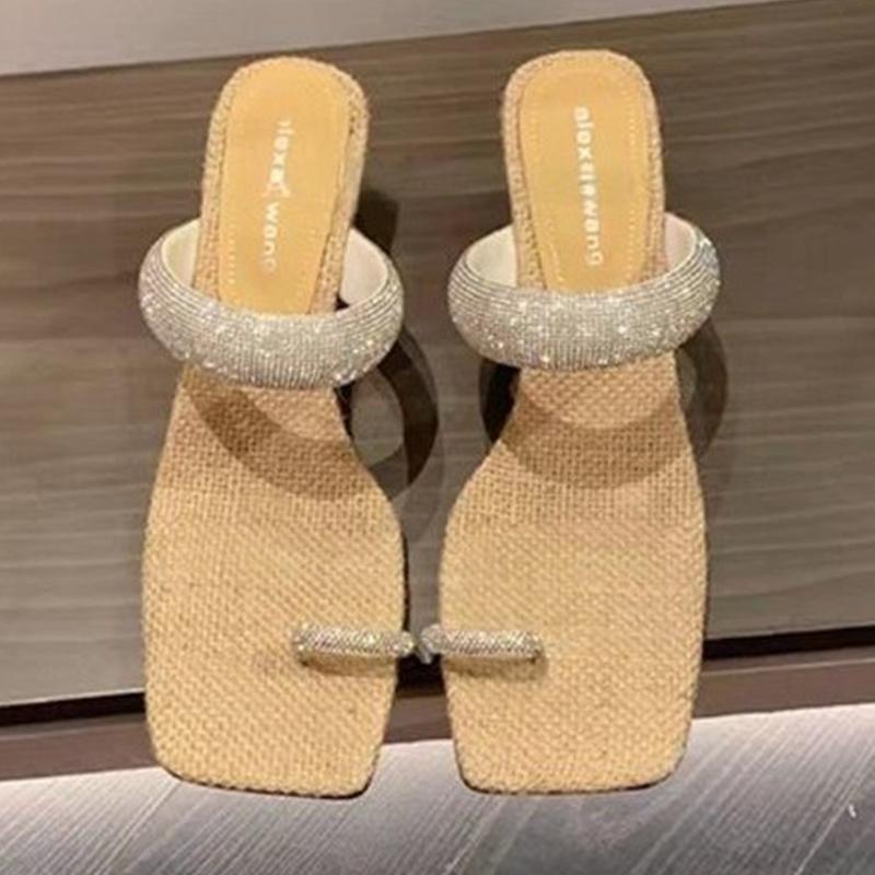 

Fashion High Heels Women Slippers Summer Clip Toe Shoes Dress Fashion Pumps Elegant Woman Sandals 2025 Trend Brand Cozy Female Zapatos 43 абрикосовый