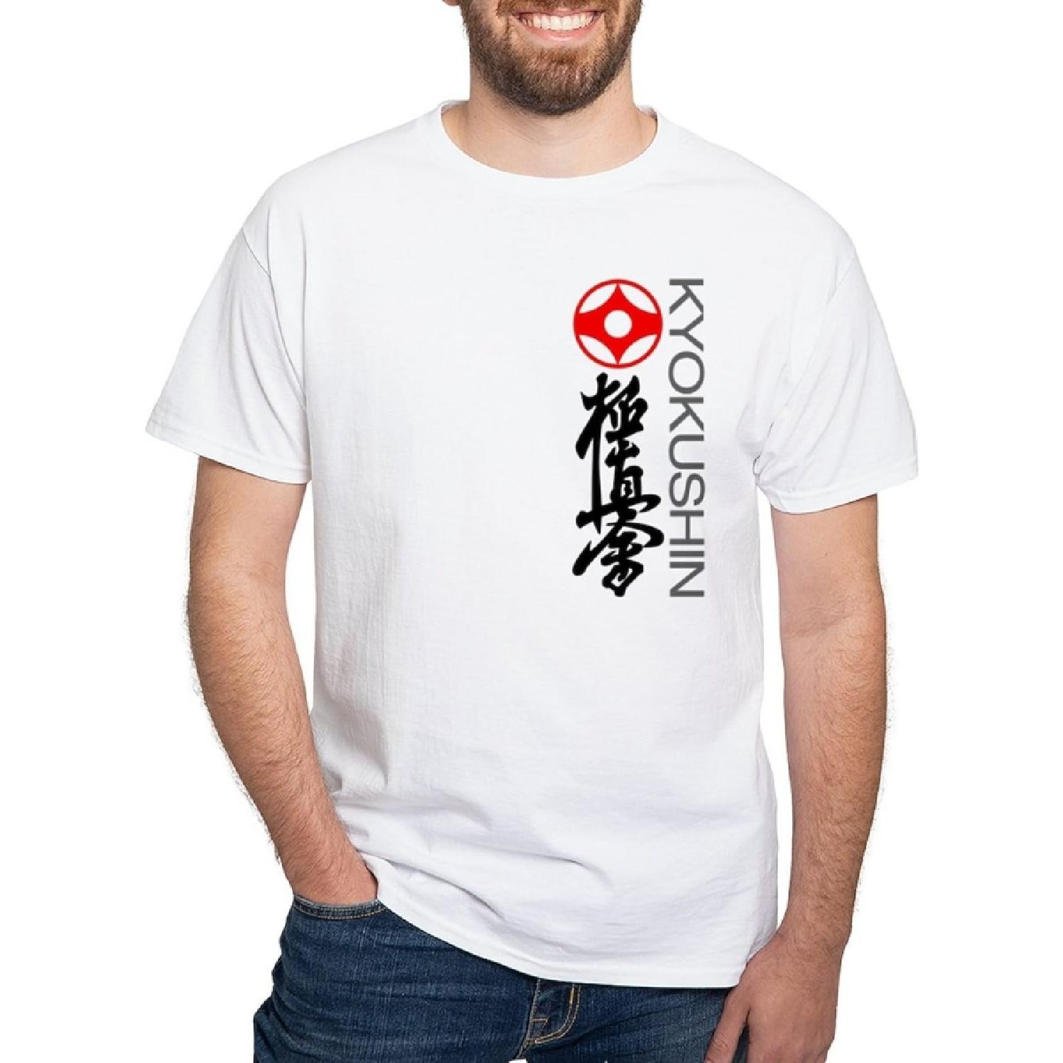 

CafePress Стильная Белая Футболка Kyokushin Мужская 100% Хлопок, Классическая Белая Футболка с Графикой S