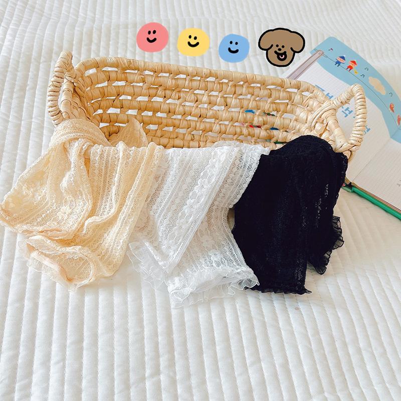 Solid Color Baby Girl Lace Socks Summer Mesh Princess Long Sock Cute Ruffle Breathable Thin Knee High Socks Sox