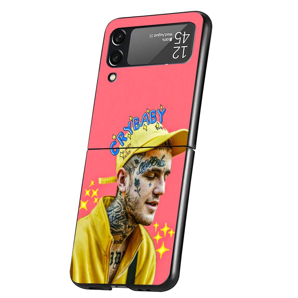 Lil Peep Singer Case Phone Cover for Samsung Galaxy Z Flip 6 5 4 3 5G ZFlip6 ZFlip5 ZFlip4 ZFlip3 Black Hard Trend Fundas