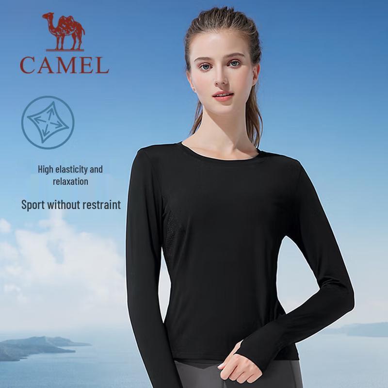 CAMEL Women s Long Sleeve Yoga T-Shirt L