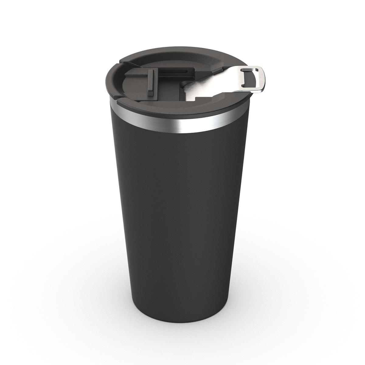 New Thermos Mug with Corkscrew Car Mug Insulated Car Stainless Steel Vacuum Beer Cup Ice Ba Cup 20oz