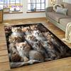 3D Persian Cat,Cute Calico Cat,Ragdoll Cartoon Rug Carpet for Living Room Bedroom Home Decor,Non-slip for Sofa Doormat Gift Kid