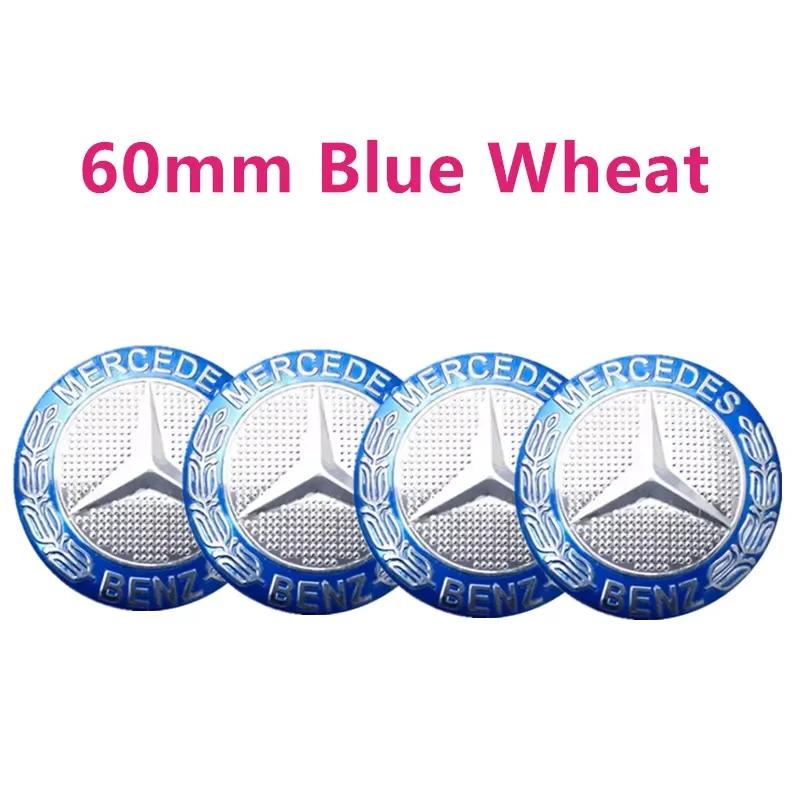 Car Sticker 4pcs 56mm 60mm 65mm 75mm Car Wheel Center Hub Emblem Sticker For Mercedes Benz W203 W204 W205 W213 W210 W211 W212 W1