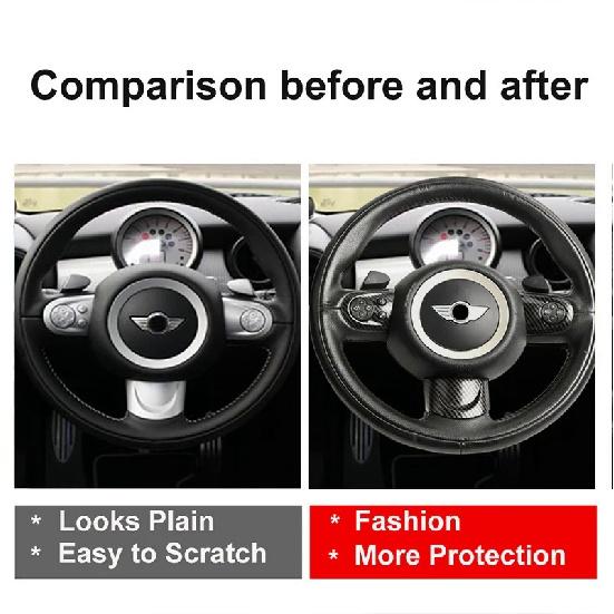 

For MINI COOPER R55 R56 R57 R58 R59 R60 R61 Steering Wheel Panel button Sticker Cover Sticker Case Interior Accessories