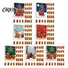 Hochlandkuh Adventskalender Weihnachten mit 24 Acryl-Ornamenten, Festliche Countdown-Box für Zuhause zur Baumaufhängung und Saisonale Dekoration