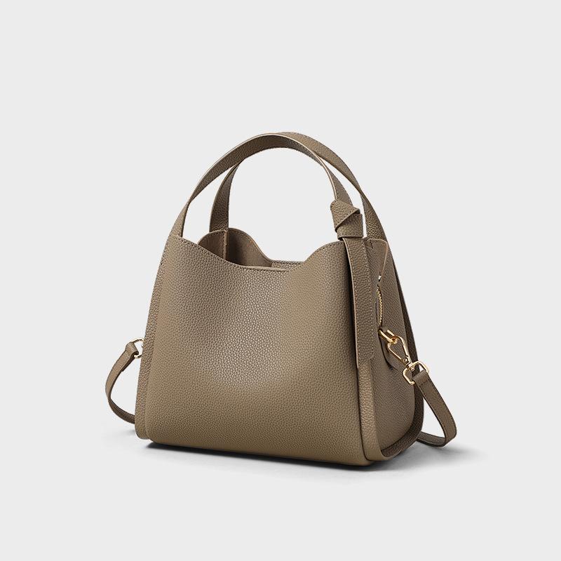 Women PU Leather Bucket Shoulder Bag Female Fashion Handbag Totes Casual Crossbody Bag Commuter Bag Daybag Purse