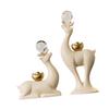 2Pcs Reindeer Statues Animal Sculptures Ornaments European Collection Art Crafts