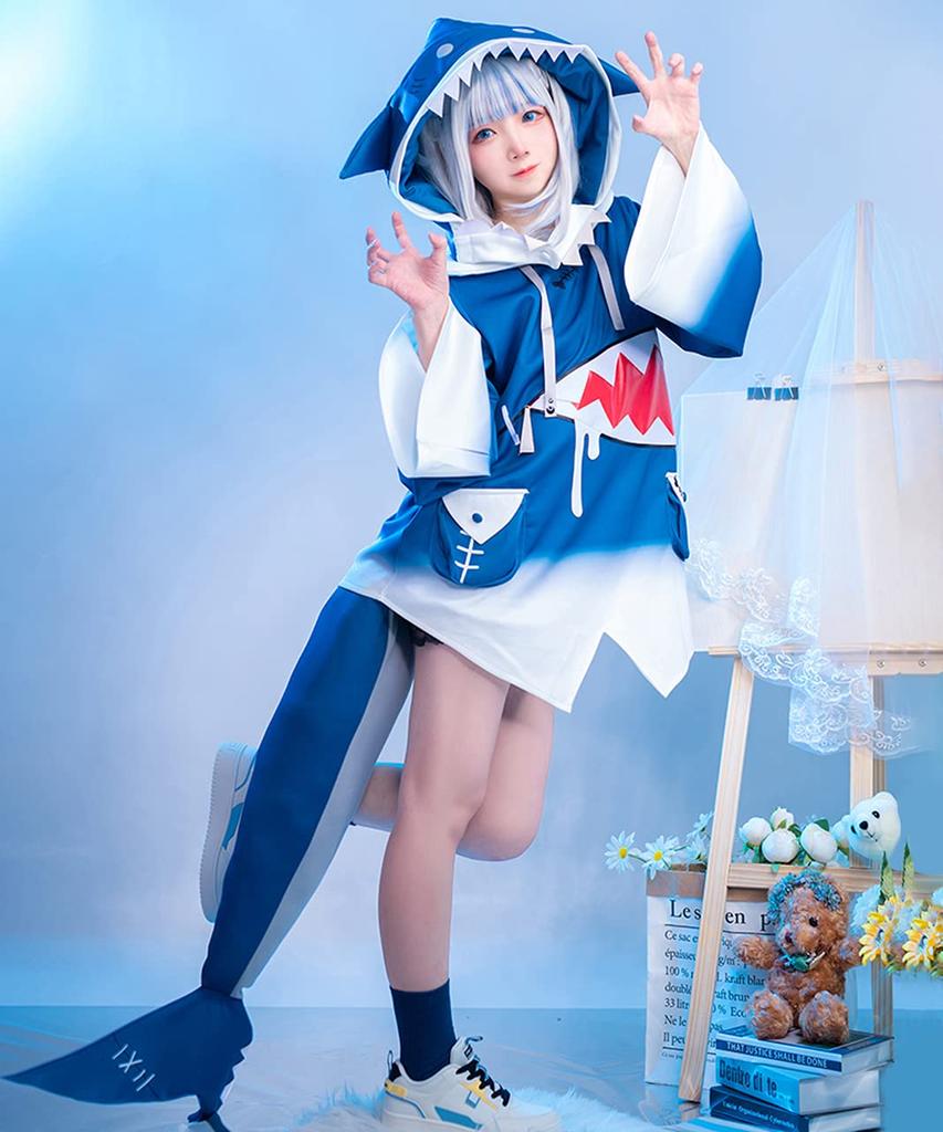 [Milky Time] Hololive Cosplay Shark Gawr Gura Wig (L)