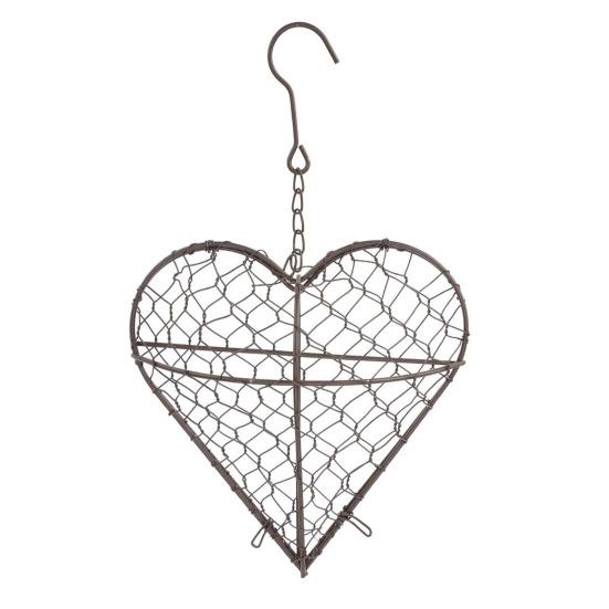 Casa de Nidificação para Pássaros Porta Material Ninhos de Pássaros Estrela Beija-flor Nidificador Metal Ninho de Pássaro Coração com Gancho para Pássaros Selvagens Quintal Exterior