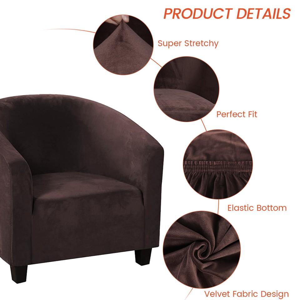 Club Chair Cover Stretch Armchair Slipcover Bar Living Room Tub Protector Cover