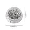 1Box Diy Nail Art Decor Sparkling White Diamond Zircon Pearl Mixed Nail Drill Flat Nail Jewelry Manicure Diamond Manicure Design