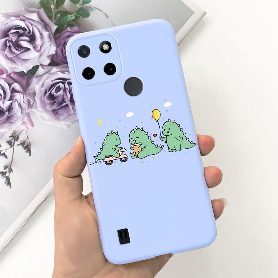 For Realme C21Y Case Realme C25Y Stylish Candy Painted Cover Soft Silicone Phone Case For Realme C21 C 21 Y C25Y RealmeC21 Shell