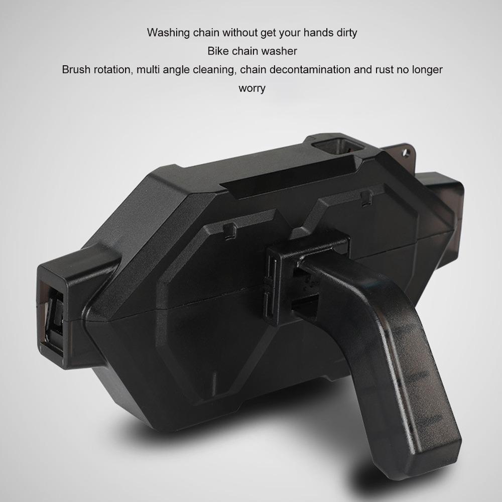 Durable ABS Bike Chain Scrubber 15×7×2.6cm Black Cycling Chain Scrubber Chain Cleaning Tool Cycling Maintenance