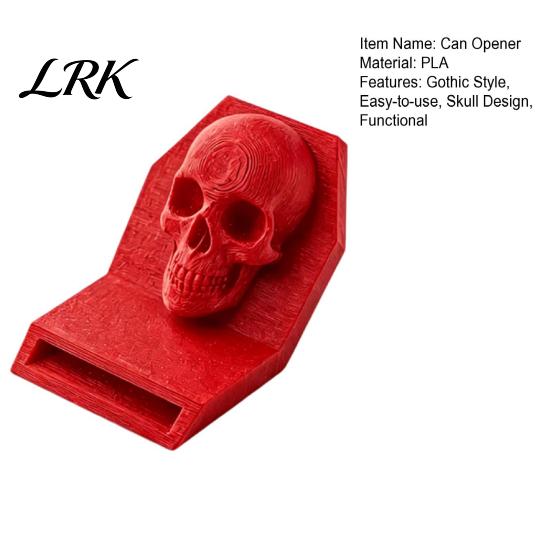 Can Opener Gothic Skull Opener, 3D Printed Pull Pet Tab Tool, Trendy Kitchen Accessory Gift for Friends Design