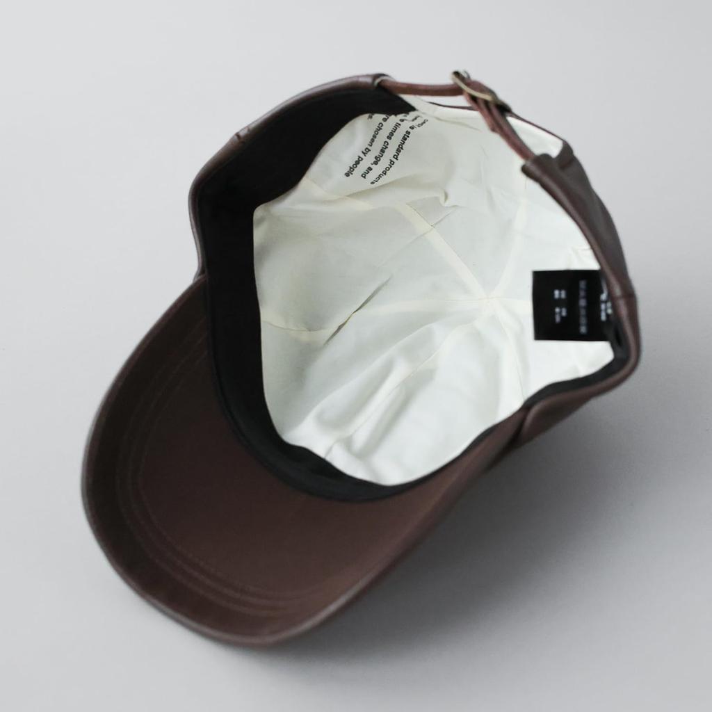Genuine Leather Low Baseball Cotton Polo LAMD Lamb Sizes Brown [LECK HATTER] Cap, 6-Panel Cap, Men's Cap, Cap, Cap, LEATHER, Leather, Cap, Available,