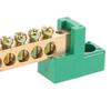 2 Stück Anschlussklemme Erdungsschiene Stange Elektrische Erdungsschienen Verteilerkasten Kupfer-Kit Anschlussklemme 6 Positionen Sammelschiene für Panel