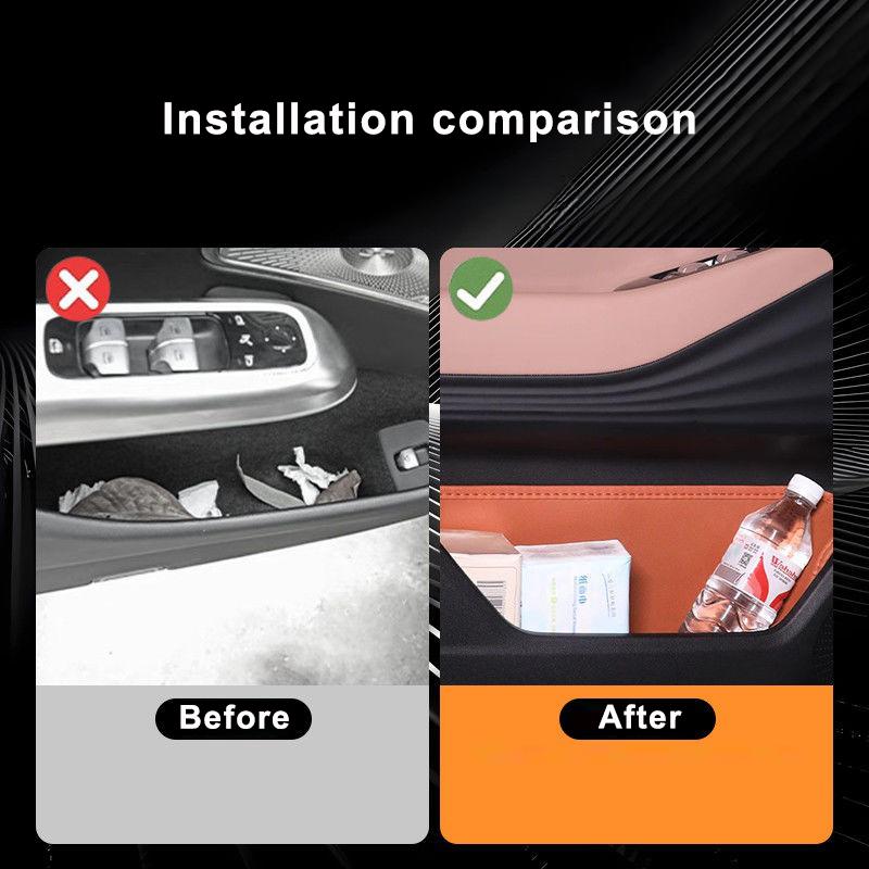 For Buick Envision Plus 2026-2026 Car Door Storage Box Cover Leather Glove Box Mat Pad Storage Barrel Auto Interior Accessories