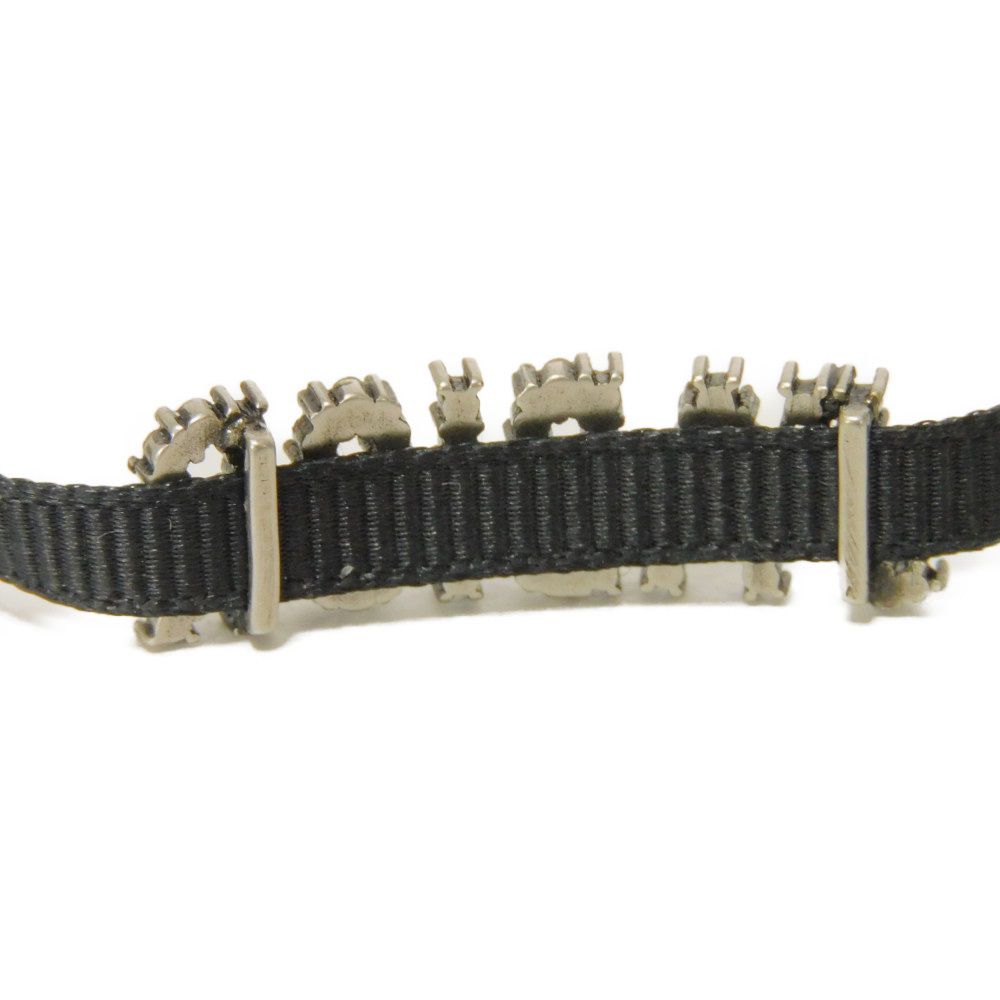 Used J'ADIOR crystal choker (N0681ADRCY 7984) in excellent condition with a black ribbon inset and CD logo in clear