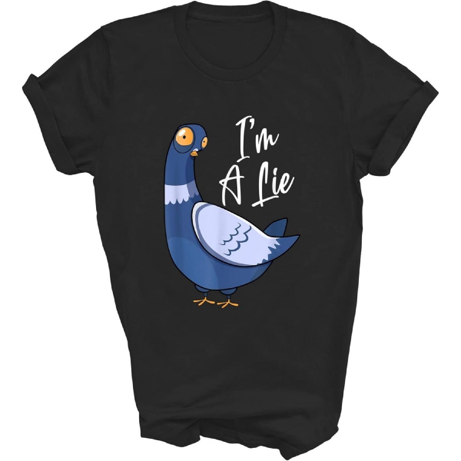 Lunar Zone Bird Watching Goes Both Ways Birds Arent Real are Not Real Birds Spies 4 Gift Unisex Shirt Women Men T-Shirt (Black;2XL) S чёрный