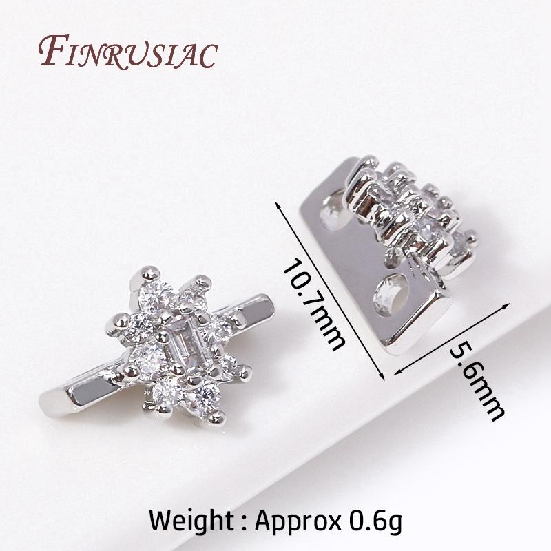 18K Gold Plated 2/3 Hole Separators For Beads,Inlaid Zircon Beads Separators,Handmade Decorative DIY Beading Jewelry Materials