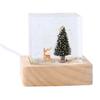 M-Modern-Table Art Deco Cube Christmas Tree Figurines Interior Room Table Glow Decorated Gifts