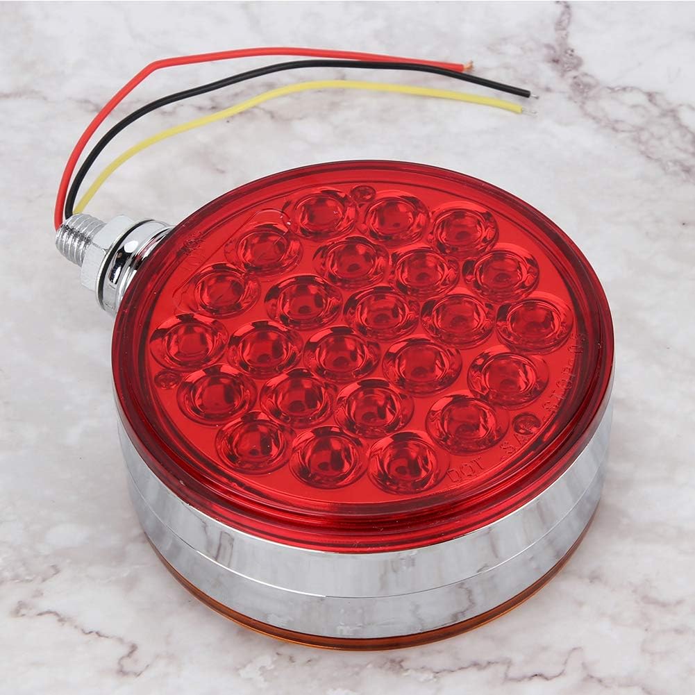 Aramox LED Marker Light, 48LED Double Face Single Stud Mount Side Marker Reflective Sealed Light for Trailer Truck
