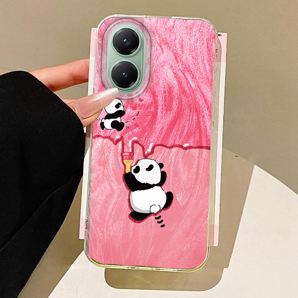 

Мультяшный Милый Девичий Чехол для Телефона с Пандами для Xiaomi Poco X5 X7 M6 Pro X6 X3 NFC C75 C71 C65 C61 Задняя Силиконовая Накладка poco X3 NFC белый