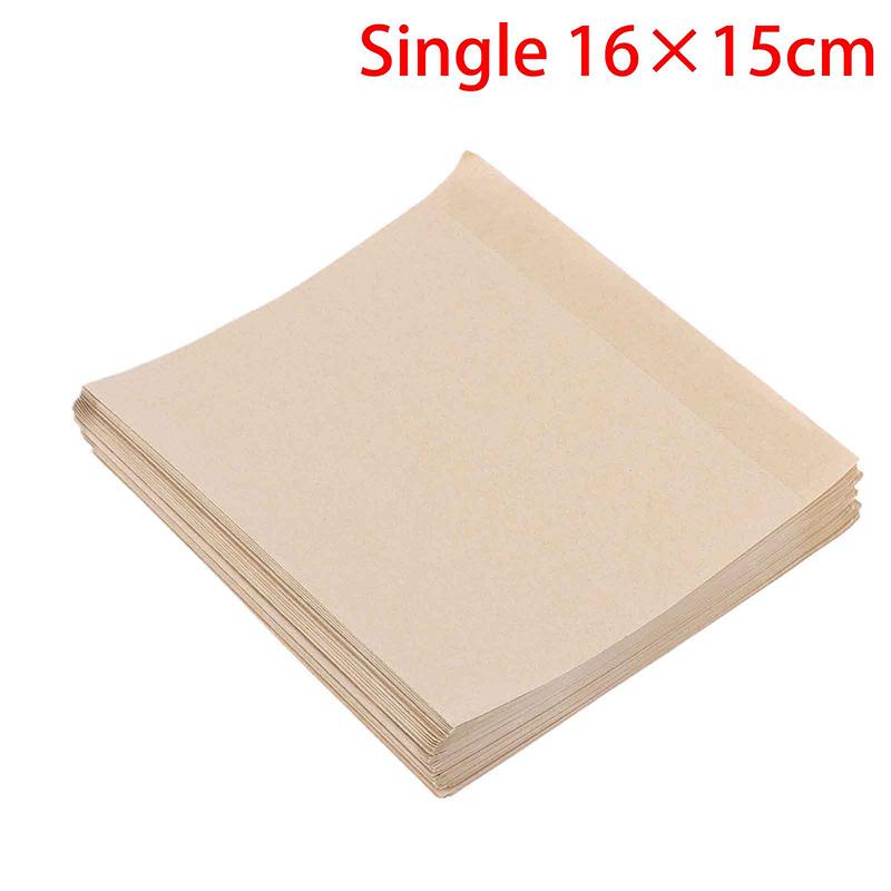100Pcs Single/Double Opening Grease Resistant Paper Treat Bags Flat Greaseproof Brown For Cookie Snack Sandwich Popcorn