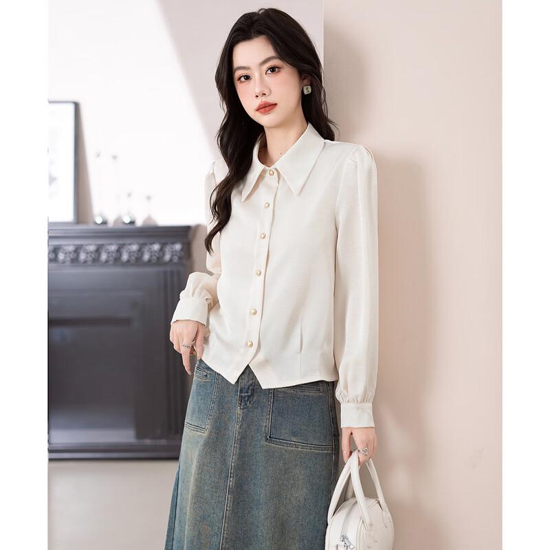 TERRE BLEUE Women s Loose Fit Long Sleeve Commuter Shirt S