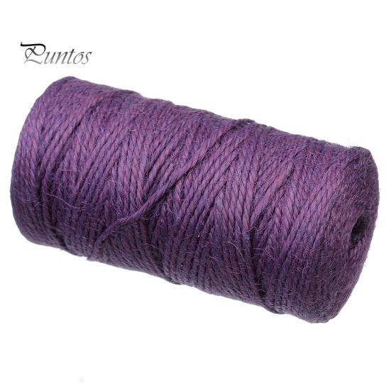 Gift Wrapping Twine 100M/Roll 2MM Jute 3 Ply Natural Cuttable Hanging Tag Decoration Hemp Rope Packing DIY Crafts Project
