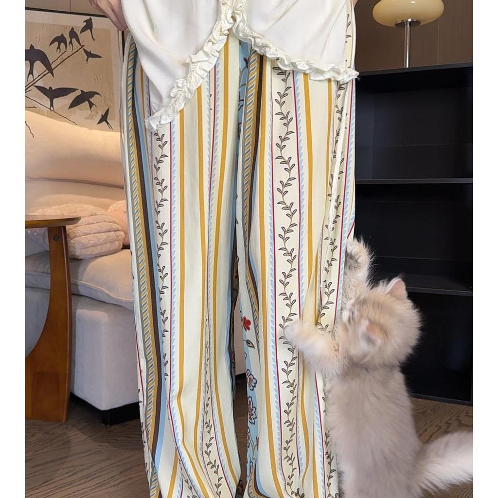 Versatile Summer Wide-Leg Cotton Silk Pants