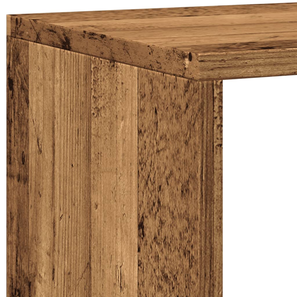 Bookshelf Vintage Wood Look 137.5 x 29 x 137.5 cm Engineered Wood