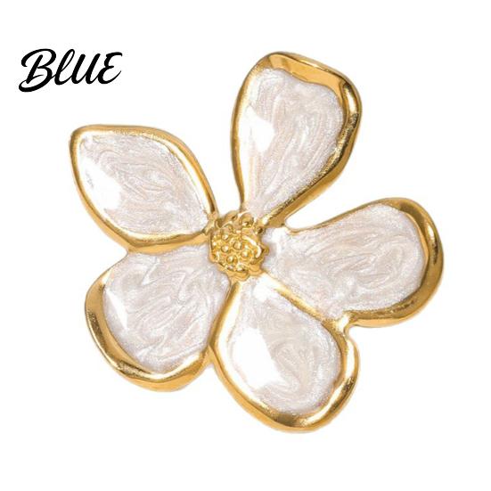 Pastoral Style Ring Finger Five-Petal Flower Shape Open Adjustable Fit