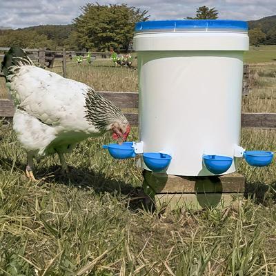 6pcs, Large Blue Automatic Chicken Water Cup, Suitable for Ducks, Geese, Turkeys and Rabbits - Drinking Fountains Kit - Small Animal Drinkers