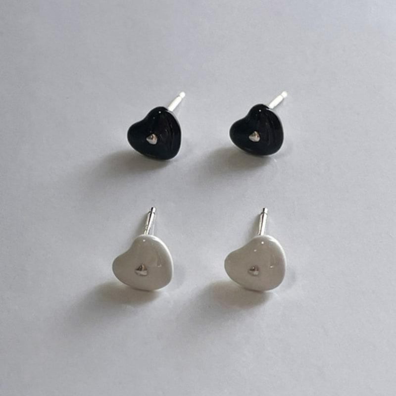 MARQUEMENT coco heart earrings