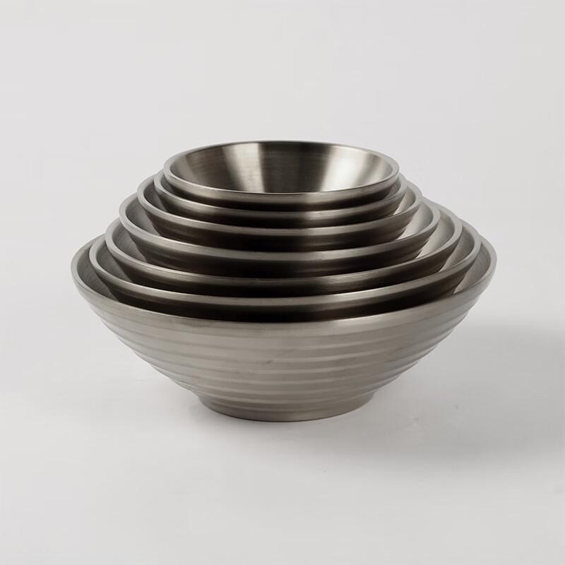 ZISIZ Vintage 304 Stainless Steel Round Snack & Sauce Dishes, 12cm (Set of 2)