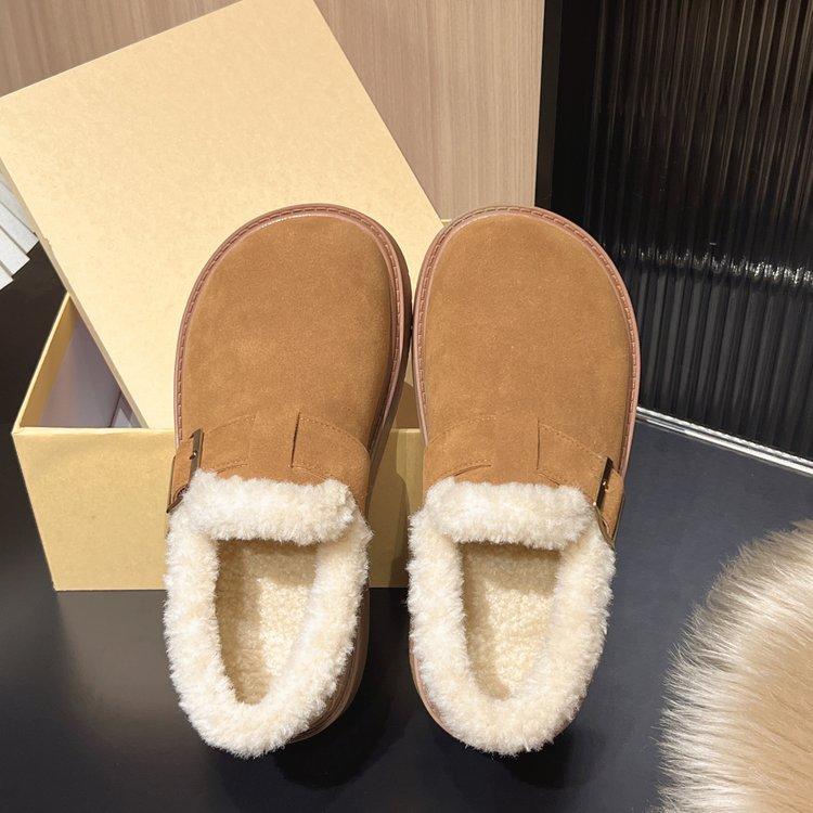 

Height-increasing thick-soled versatile warm-keeping, piled and thickened snow boots for women s autumn and winter fluffy slippers, wearing a cot 40 верблюд