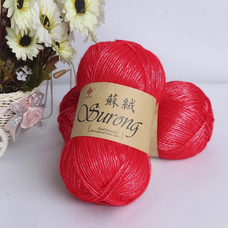 1PC Sweater Wool Cotton Long Velvet Weaving Yarn Reflective Carpet Shine Soft Keep Warm