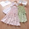Mädchen Sommer Spaghettiträger Kleid Kinder Strand Urlaub Sommerkleid Kinder Freizeit Urlaubsoutfit