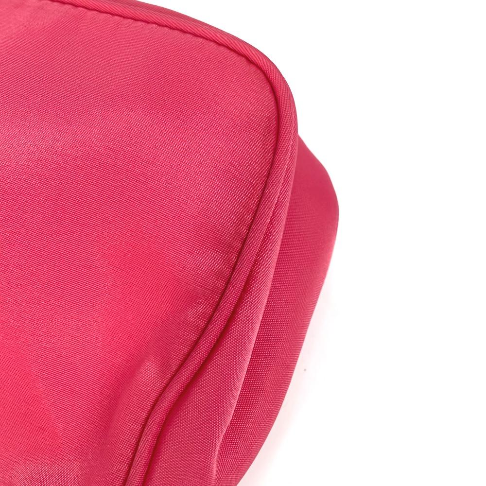 PRADA MV633 Triangle Logo Plate Hand Bag Accessory Pouch Shoulder Bag Pink