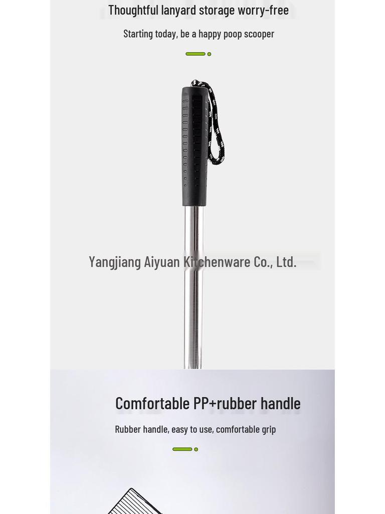 Large Stainless Steel Scoop for Cat Litter, Chicken Poop & Feathers, Tofu Litter, and Quail Cleanup with Long Handle