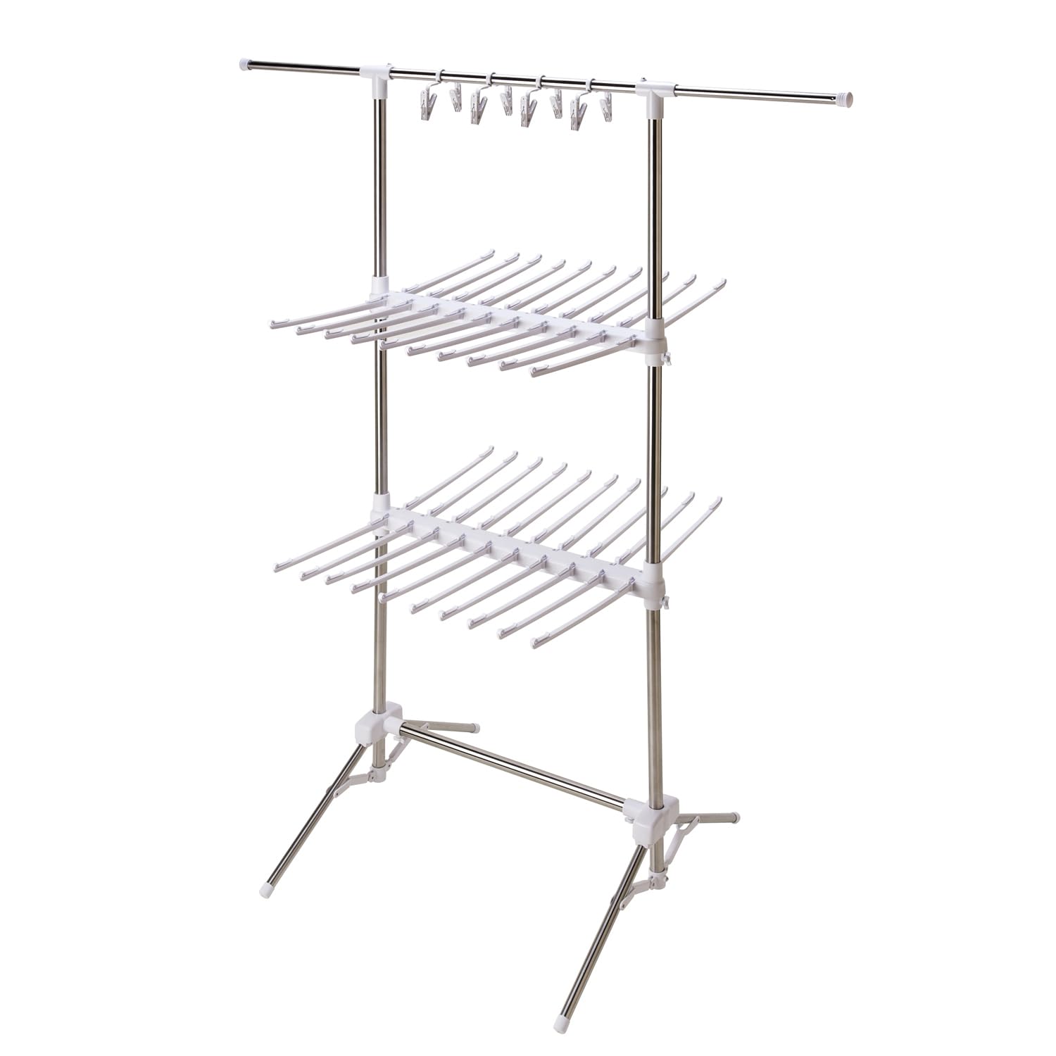 

Sekisui Resin Stainless Steel Clothes Drying Stand, Morning Glory, TA-100 (Multi-functional & Large Capacity)