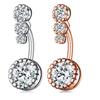 Zircon Crystal Ball Belly Button Rings Copper Shiny Body Jewelry New Gem Navel Piercing  Women