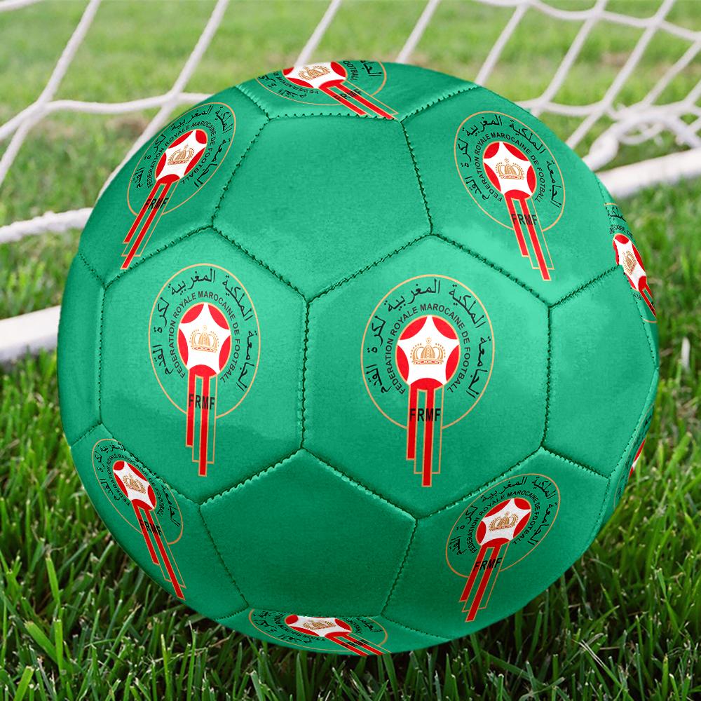 Morocco National FC Size5 Soccer Ball, Colorful, Suitable for All Ages, Machine-stitched, PVC Material, Competition Grade,durable and High Bounce