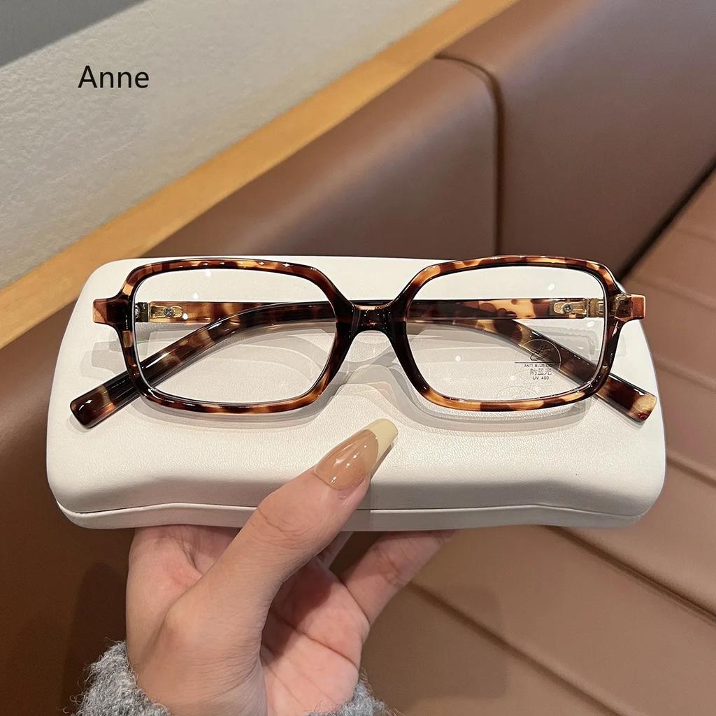 Women's Small Square Frame Glasses Y2K Leopard Small Frame Glasses Fashion Vintage Female Girls Eyewear Decorative Eyeglasses