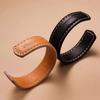Leather Tooling Retro Vegetable Tanned Bracelet Leather Bracelet Open Half Bracelet Jewelry