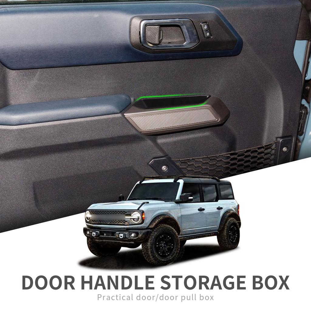 For Ford Bronco 2025 2025 (4 Door) Front Rear Door Handle Storage Box Accessories Car Side Door Holder Tray Organizer 4pcs