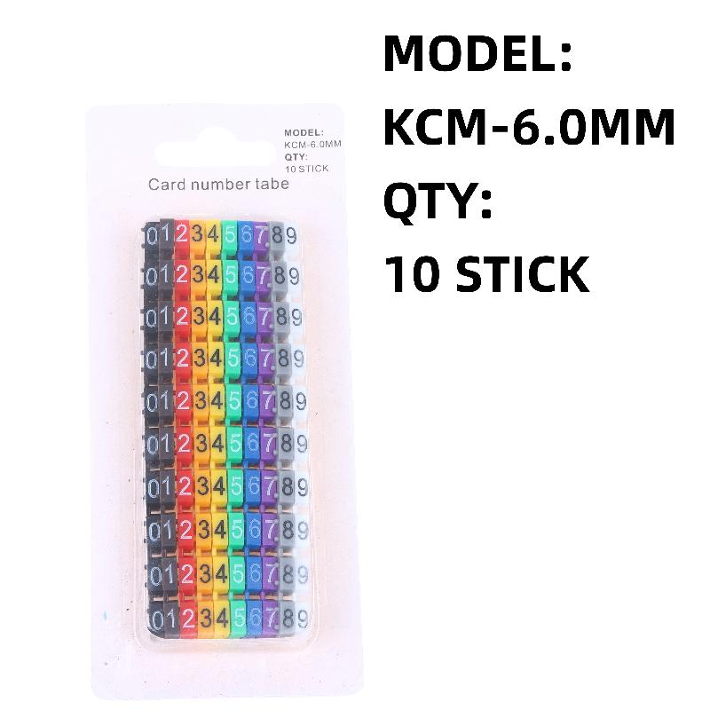 1/3 Sets Plastic Colourful C-Type Marker Number Tag Label Cable Markers For 2-3mm Wire Conspicuous And Easy To Identify