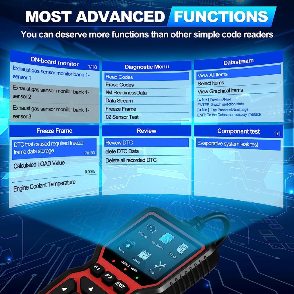 Enhanced OBD2 Scanner Vehicle Code Reader Check Engine Light Fault Reader Diagnostic Scan Tool Automotive OBD II Scanner